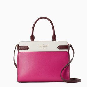 NWT KATE SPADE COLORBLOCK STACI LEATHER MD SATCHEL